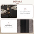 Set za trpezariju sa stolom i 2 stolice 75 × 75 × 75 cm, crni