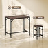 Set barskog stola i 4 tabure 100 × 60 × 88 cm, rustikalno smeđa i crna