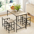 Set barskog stola i 4 tabure 100 × 60 × 88 cm, hrast i crna