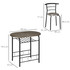 Bistro set sa ovalnim stolom i 2 stolice 80 × 53 × 74,5 cm, crni