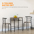 Bistro set sa ovalnim stolom i 2 stolice 80 × 53 × 74,5 cm, crni