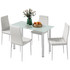 Trpezarijski set 5 dijelova: stakleni stol 120 × 60 cm i 4 stolice, bijeli