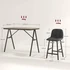 Set bar stola i 4 barske stolice, stol 120 × 60 × 91 cm, tamnosiva
