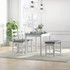 Trpezarijski set stol, klupa i 2 stolice 108 × 65 × 75 cm, sivo-bijeli