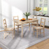 Set trpezarijski stol i 4 stolice od masivnog drveta 118 × 73 × 75 cm, natur