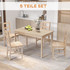 Set trpezarijski stol i 4 stolice od masivnog drveta 118 × 73 × 75 cm, natur