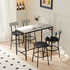 Set barskog stola i 4 barske stolice 110 × 55 × 90 cm, svijetlosivi