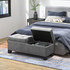 Klupa s prostorom za odlaganje 116 × 41 × 47 cm, siva