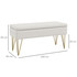 Tapacirana klupa s prostorom za odlaganje 100 × 40 × 49 cm, krem