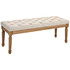 Tapacirana klupa s dugmadima 120 × 41 × 48 cm, krem bijela