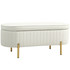 Klupa s prostorom za odlaganje 107 × 42 × 45,5 cm, krem bijela