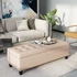 Klupa s prostorom za odlaganje 125 × 49 × 41,5 cm, bež