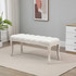 Tapacirana klupa od lana 110 × 40 × 48 cm, bež