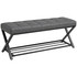 Klupa za cipele s policom 112 × 37 × 47 cm, tamnosiva