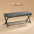 Klupa za cipele s policom 112 × 37 × 47 cm, tamnosiva