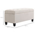 Klupa s prostorom za odlaganje 100 × 40 × 44 cm, krem bijela