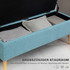 Klupa s prostorom za odlaganje 110 × 39 × 45 cm, plava