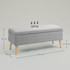 Klupa s prostorom za odlaganje 110 × 39 × 45 cm, siva