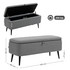 Klupa s prostorom za odlaganje 102 × 40 × 44 cm, siva