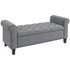 Klupa za krevet s ostavom 126 × 48,5 × 57 cm, siva