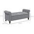 Klupa za krevet s ostavom 126 × 48,5 × 57 cm, siva