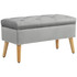 Tapecirana klupa s prostorom za odlaganje 80 × 35 × 42 cm, siva