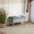 Tapecirana klupa s prostorom za odlaganje 80 × 35 × 42 cm, siva