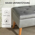Tapecirana klupa s prostorom za odlaganje 80 × 35 × 42 cm, siva