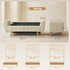 Tapacirana klupa s prostorom za odlaganje 150 × 45 × 51 cm, bež