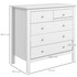 Komoda s 5 ladica 79 × 39,5 × 80,5 cm, bijela