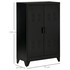 Metalni ormar s lamelnim vratima 75 × 33 × 110 cm, crni