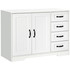 Komoda s 4 ladice i ormarićem 105 × 40 × 76 cm, bijela