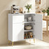 Komoda s 4 vrata i 6 odjeljaka 105,4 × 40,5 × 122,4 cm, krem bijela