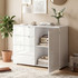 Komoda s 4 ladice i vratima 100 × 40 × 80 cm, bijela visokog sjaja