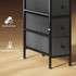 Komoda s 4 ladice od tkanine 20 × 43 × 81,5 cm, crna