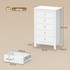 Komoda s 5 ladica 60 × 39,5 × 95,3 cm, bijela