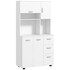 Kuhinjski ormar s 3 ladice i 3 police 89 × 39,5 × 168 cm, bijeli