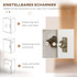 Kuhinjski ormar s 2 ladice i staklenim vratima 76 × 38 × 182 cm, bijeli