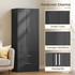 Kuhinjski ormar s 8 polica na vratima 60 × 40 × 159 cm, crni