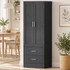 Kuhinjski ormar s 8 polica na vratima 60 × 40 × 159 cm, crni
