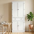 Kuhinjski ormar s 4 vrata i ladicom 80 × 39,5 × 186,4 cm, bijeli