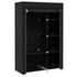 Ormar od tkanine s 6 polica i šipkom 103 × 43 × 162,5 cm, crni