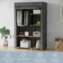 Ormar od tkanine s 6 polica i šipkom 103 × 43 × 162,5 cm, tamnosiva