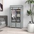Tekstilni ormar za odjeću s 2 ladice 83 × 42,5 × 169,5 cm, svijetlosiva