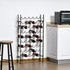 Polica za vino za 60 boca 63 × 20,5 × 118 cm, crna