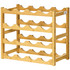Polica za vino od bambusa za 16 boca 43 × 23,5 × 38 cm, prirodna