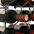 Polica za vino za 13 boca saćastog dizajna 43 × 15,5 × 31 cm, crna