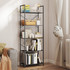 Polica za knjige s 5 nivoa 60 × 30 × 170,5 cm, crna