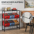 Polica za sanduke pića s 3 nivoa 103 × 33 × 113,5 cm, crna