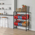 Polica za sanduke pića s 3 nivoa 103 × 33 × 113,5 cm, crna